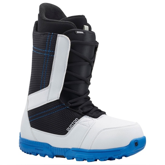 Burton Men’s Invader Snowboard Boots Imprint 1 Black White Blue Size 14 - Picture 1 of 16